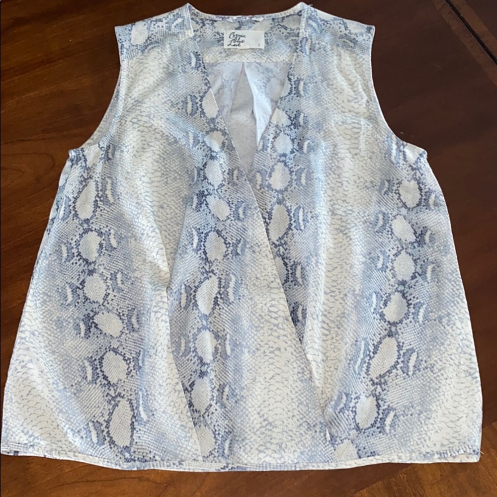 Mallory Sleeveless Surplus Top | Cosmic Blue Love